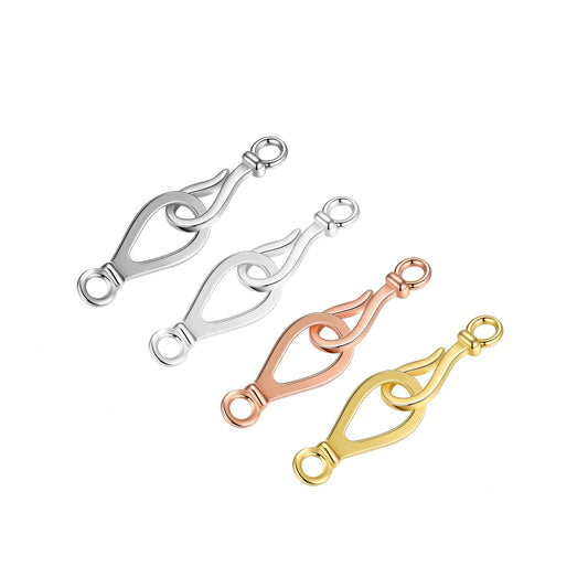 925 Sterling Silver S-Hook Clasp For Jewelry DIY