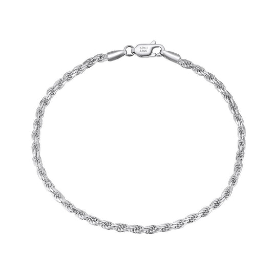 925 Sterling Silver Rope Bracelet
