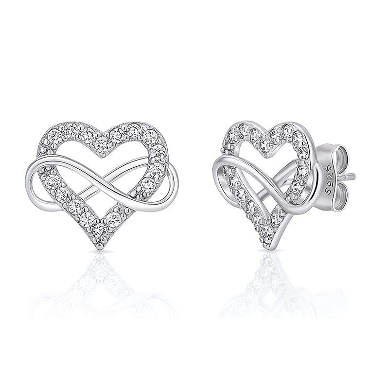 925 Sterling Silver Infinity Fashion Earrings