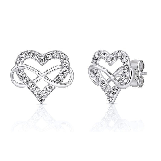 925 Sterling Silver Infinity Fashion Earrings