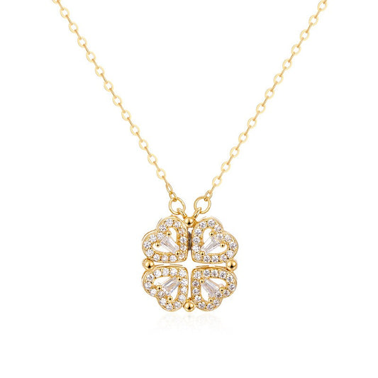 925 Sterling Silver Hearts  Necklace