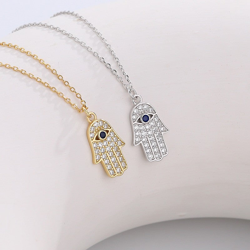 925 Sterling Silver Evil Eye Pendant Necklace