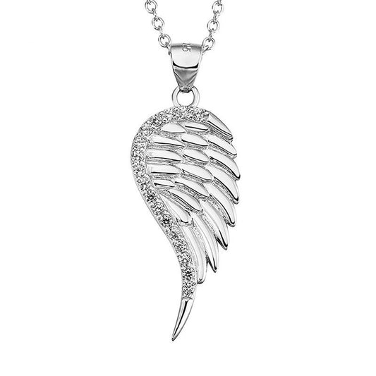 925 Sterling Silver Angel Wing Fashion Necklace