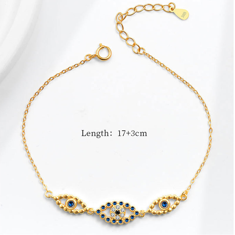 925 Sterling Silver Fashion 18K Gold Plated Bracelet