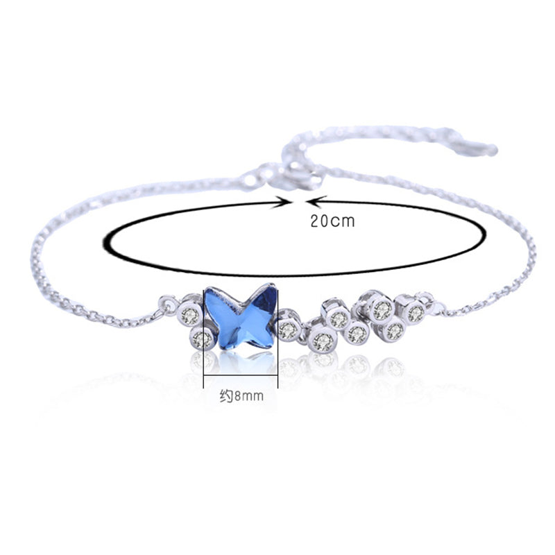 925 Sterling Silver Fashion Butterfly Bracelet