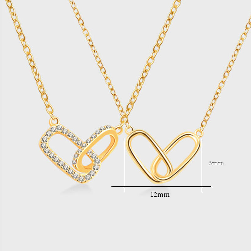 925 Sterling Silver Fashion Linked Necklace