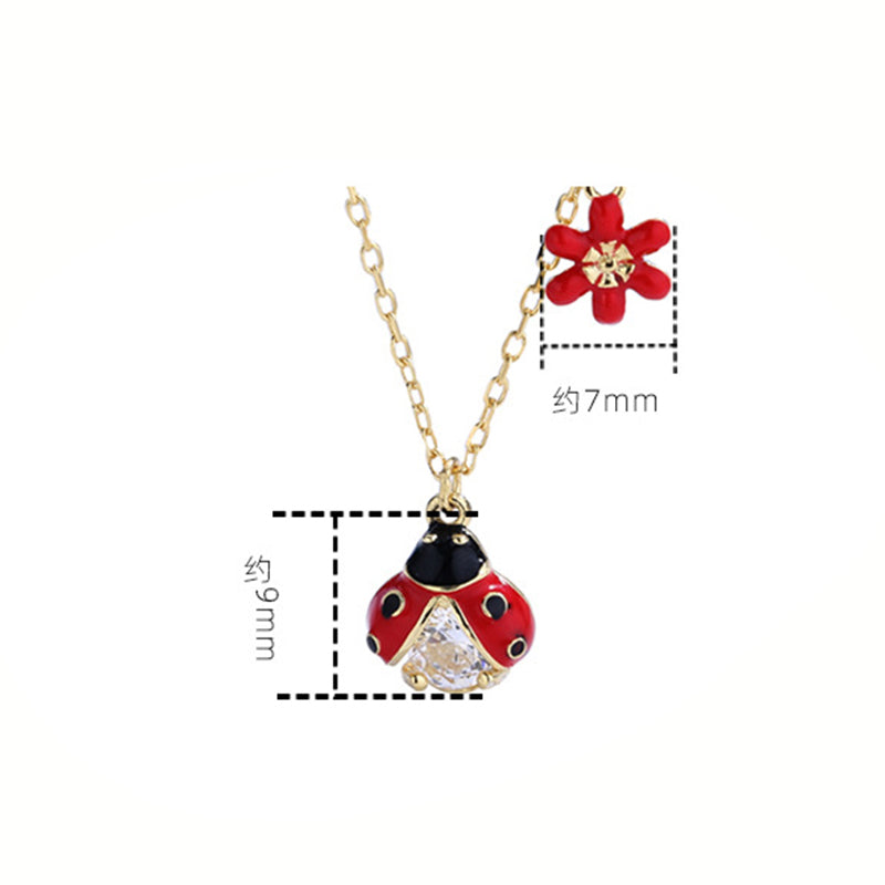 925 Sterling Silver Fashion Cute Bug Necklace
