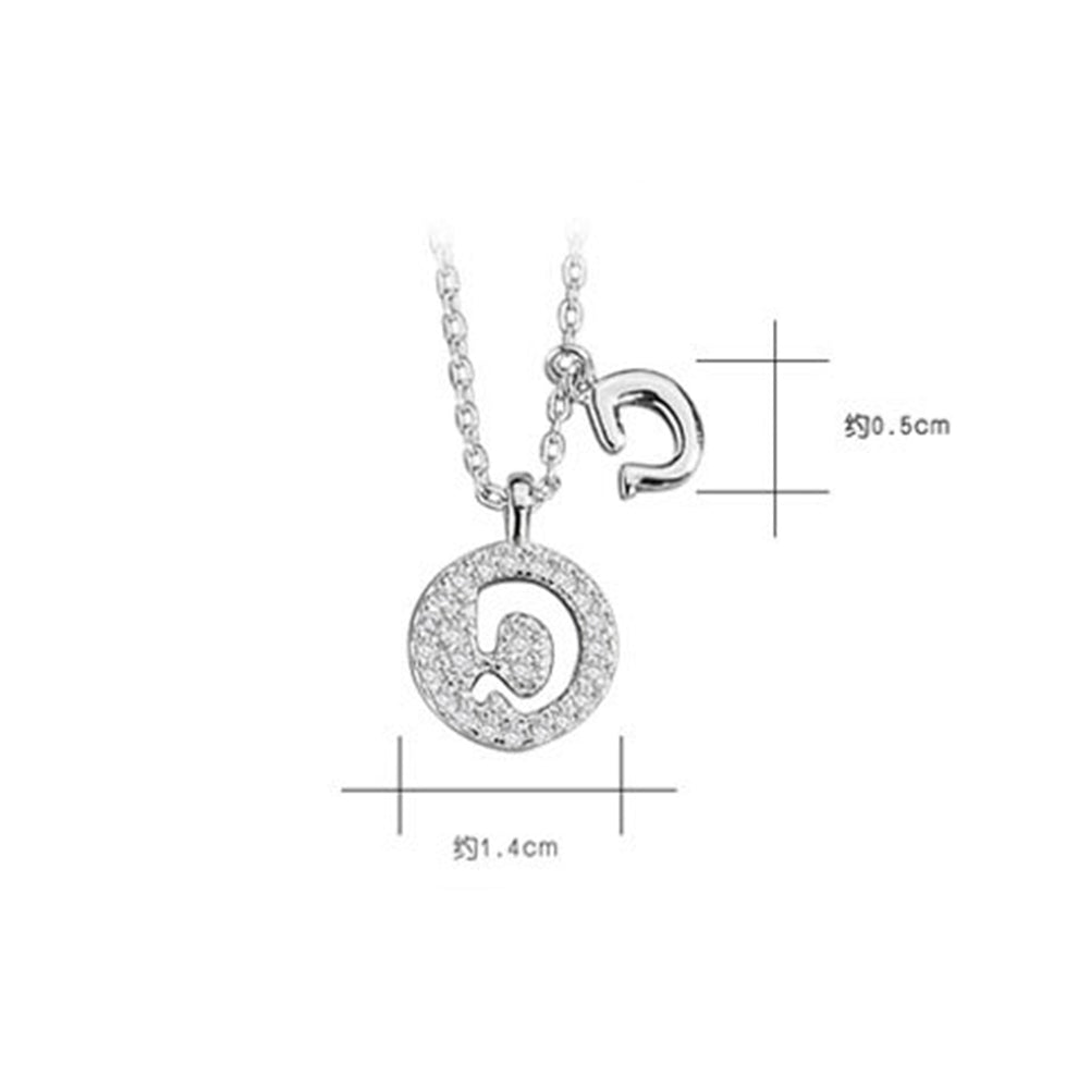 925 Sterling Silver Fashion Letter Pendant Necklace