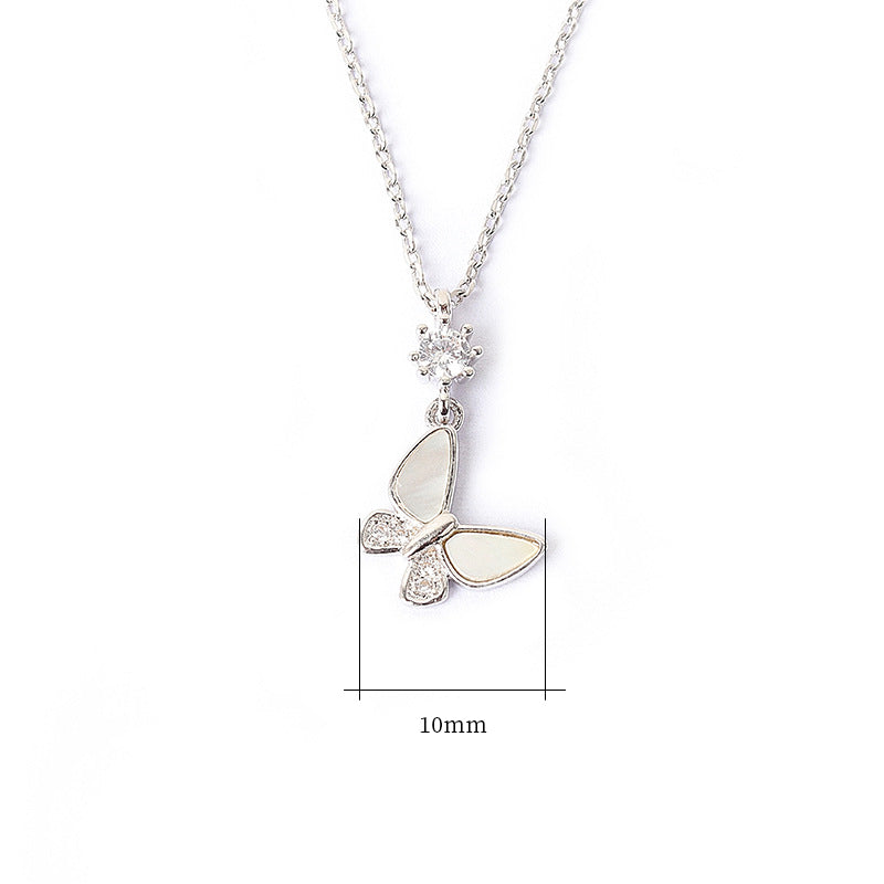 925 Sterling Silver Fashion Butterfly Necklace