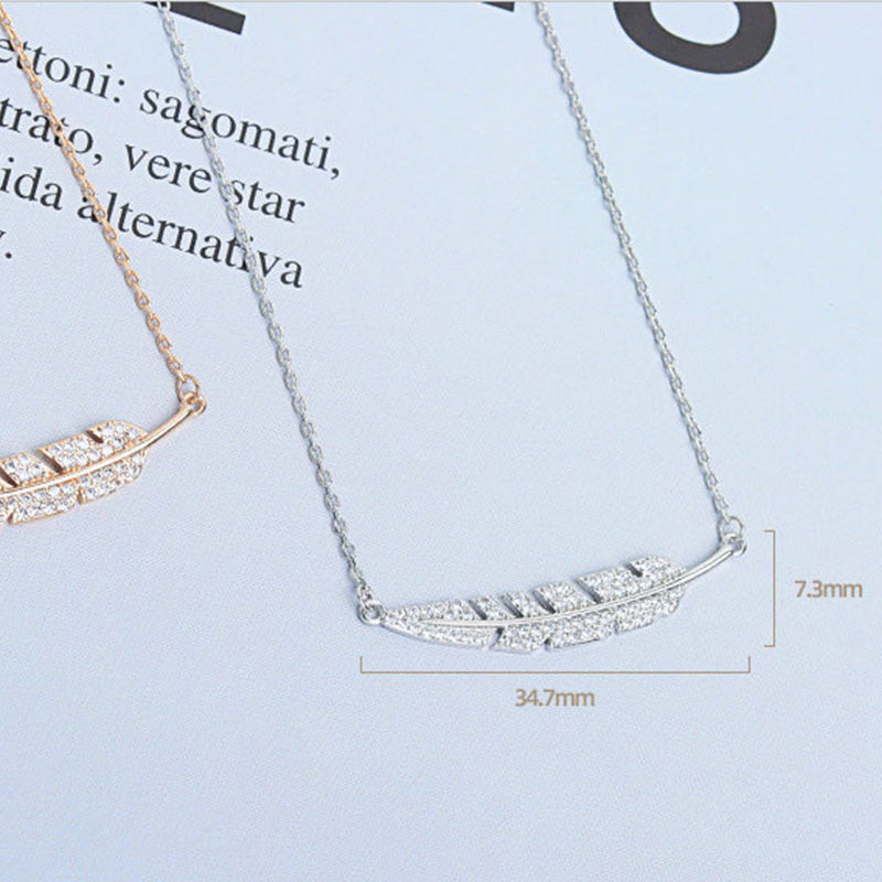 925 Sterling Silver Fashion Leaf Pendant Necklace