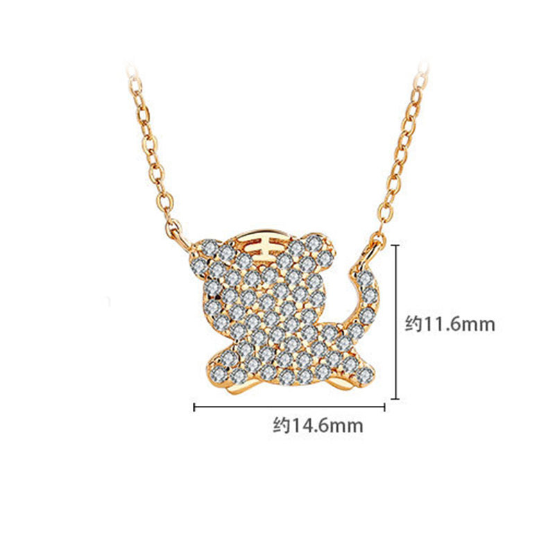 925 Sterling Silver Fashion Tiger Necklace