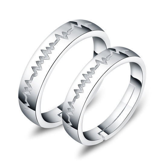 925 Sterling Silver Elegant Fashion Engagement Couple Rings