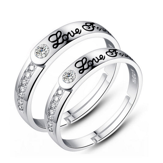 925 Sterling Silver Elegant Fashion Engagement Couple Rings