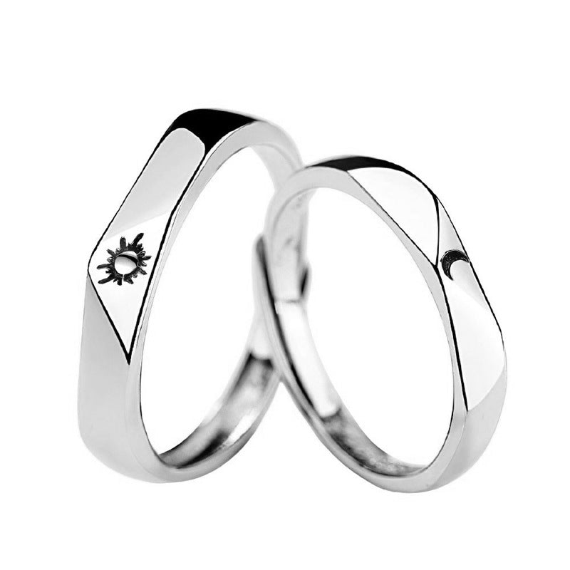 925 Sterling Silver Elegant Fashion Engagement Couple Rings