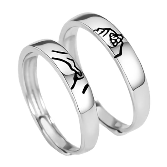 925 Sterling Silver Elegant Fashion Engagement Couple Rings