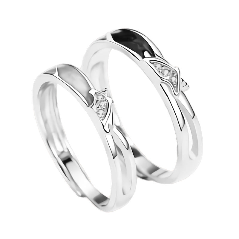 925 Sterling Silver Elegant Fashion Engagement Couple Rings