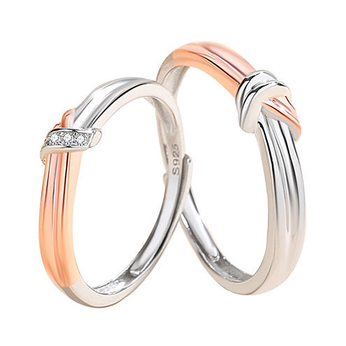 925 Sterling Silver Elegant Fashion Engagement Couple Rings