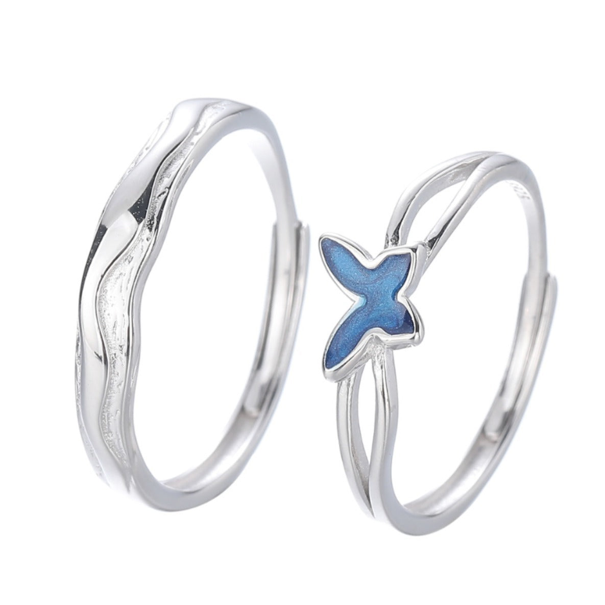 925 Sterling Silver Elegant Fashion Engagement Couple Rings