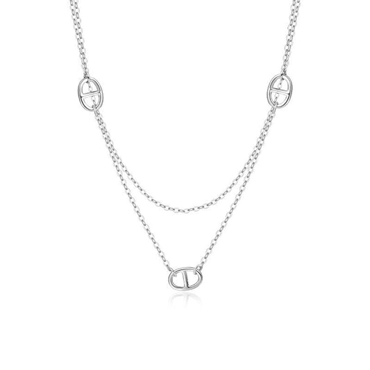 925 Sterling Silver Zircon Fashion Necklace