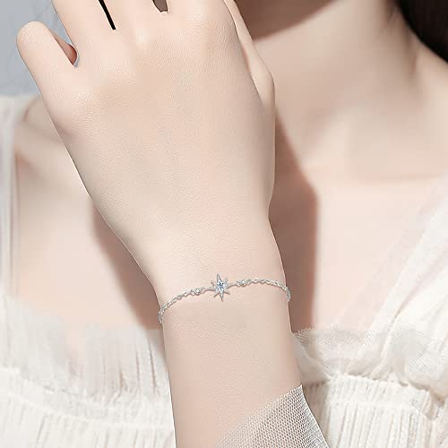 925 Sterling Silver Monaco Star Bracelet Jewelry Gift for Women Girls