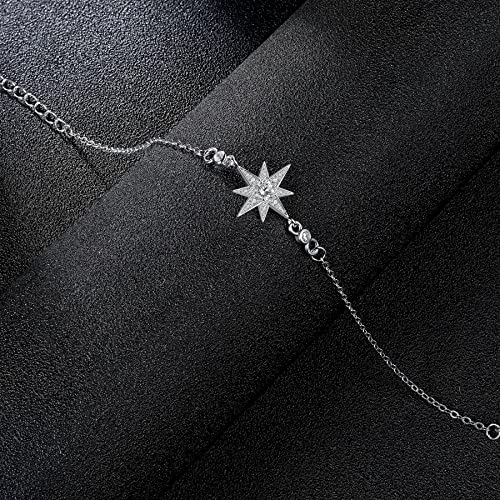 925 Sterling Silver Monaco Star Bracelet Jewelry Gift for Women Girls